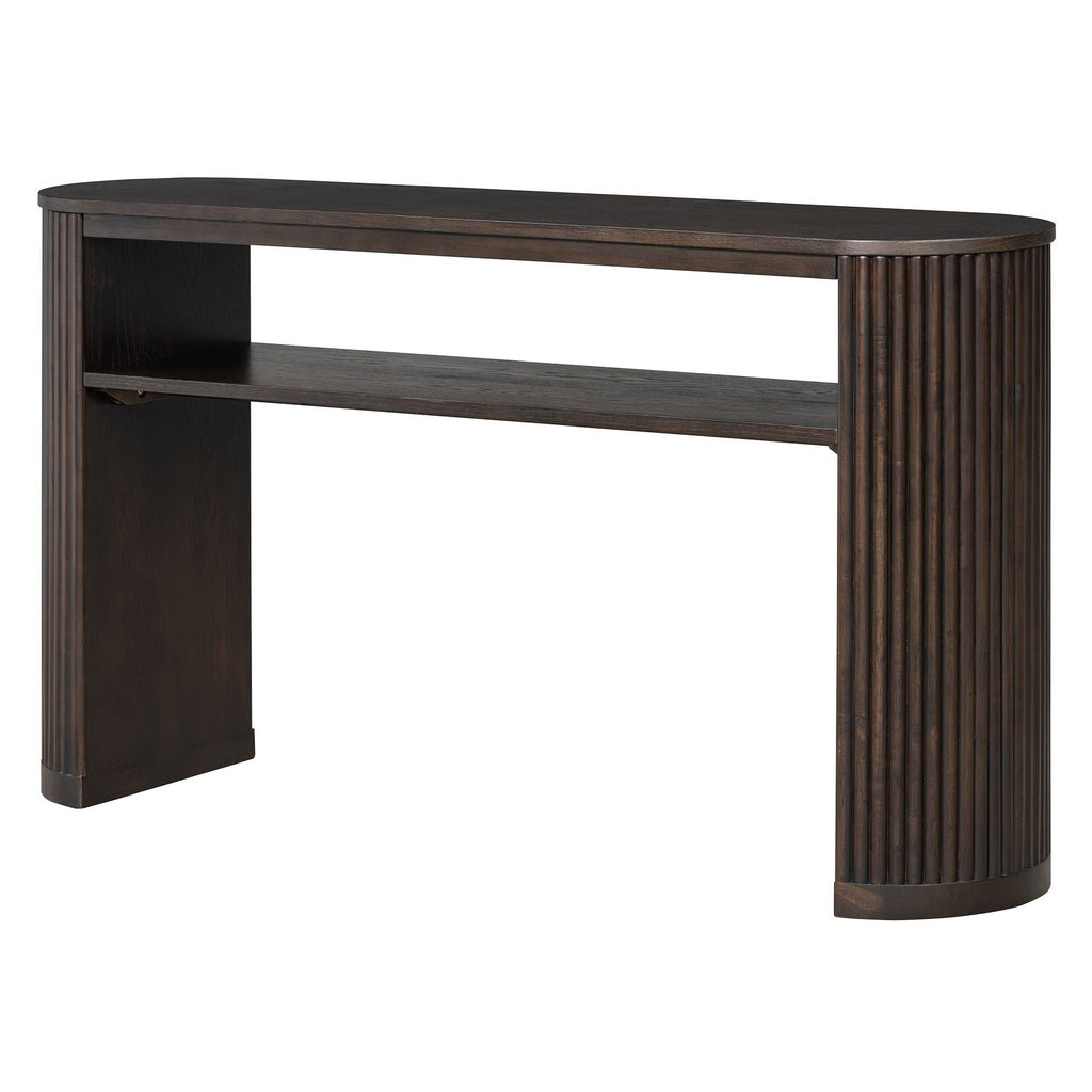 Console Table With Fluted Legs, Open Shelf by Unique Piece Furniture