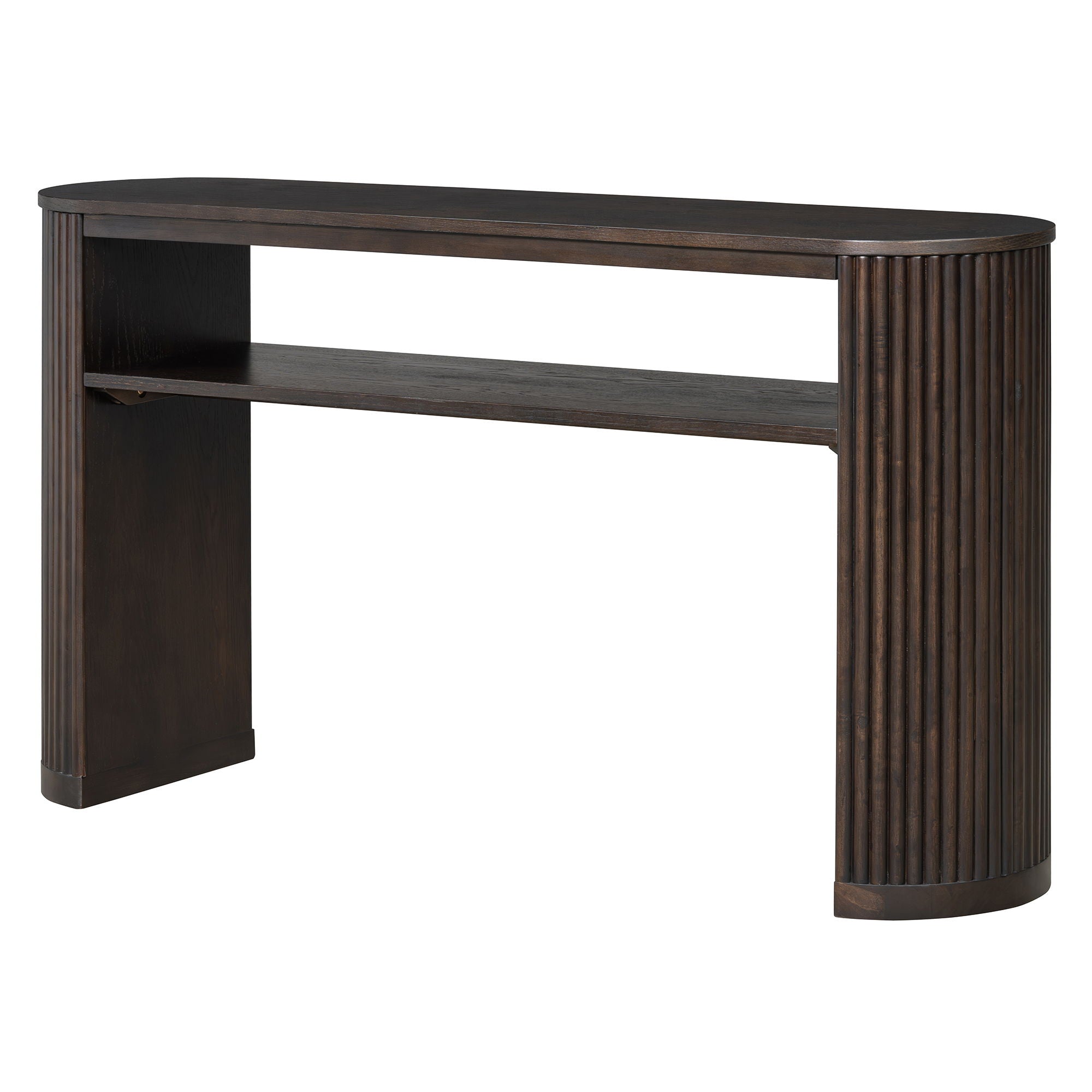 Console Table With Fluted Legs, Open Shelf by Unique Piece Furniture