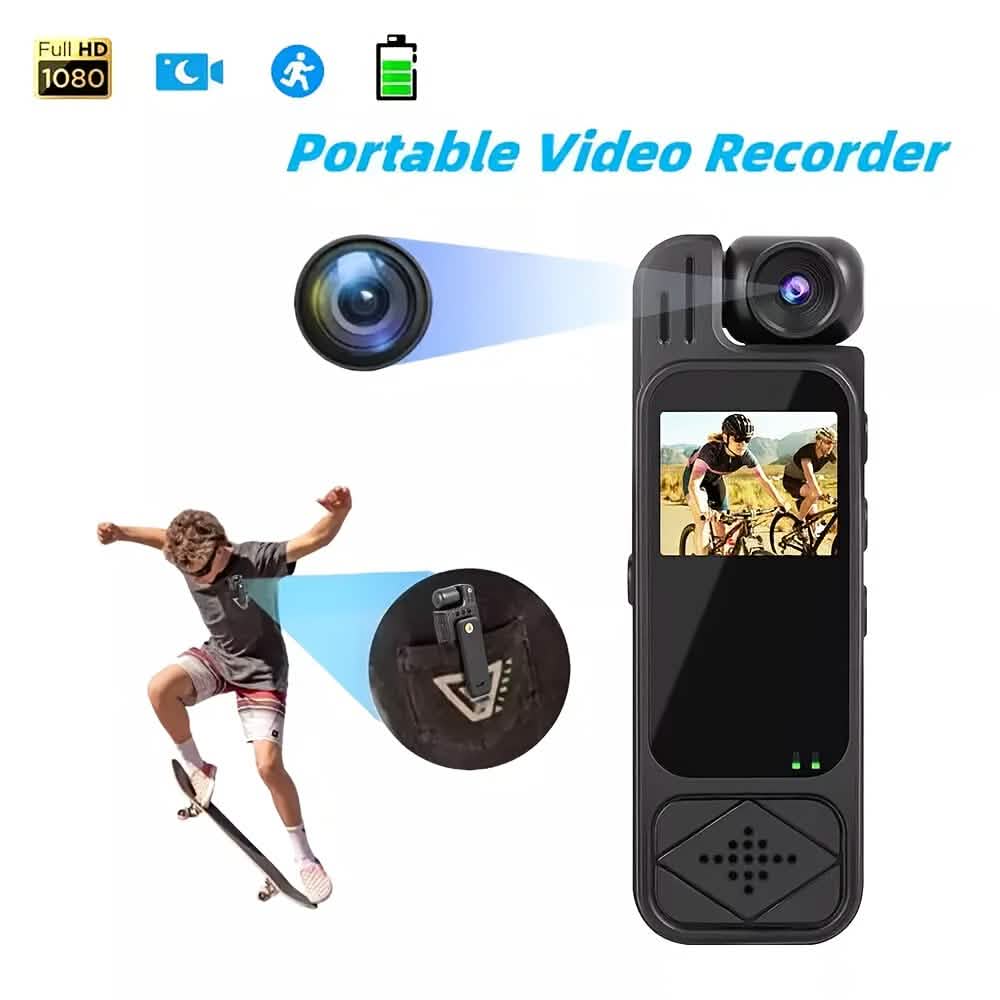 Premium Portable Body Camera Recorder – HD, SD Card Compatible by DailySale