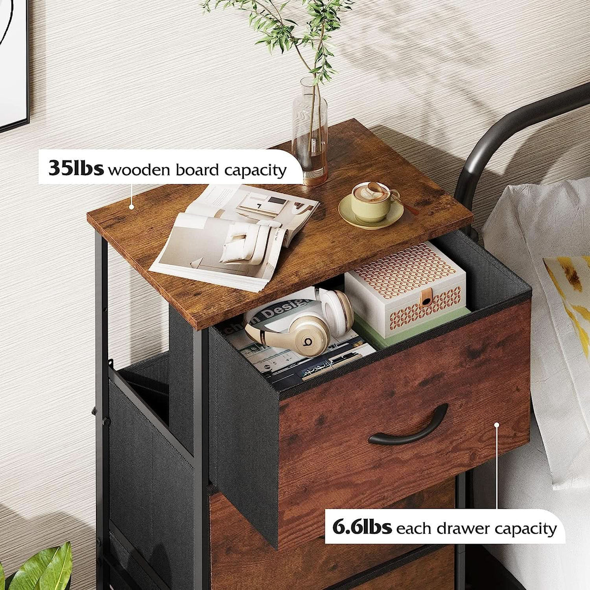 Four Drawer Dresser With Handles For Bedroom Storage by ShipItFurniture