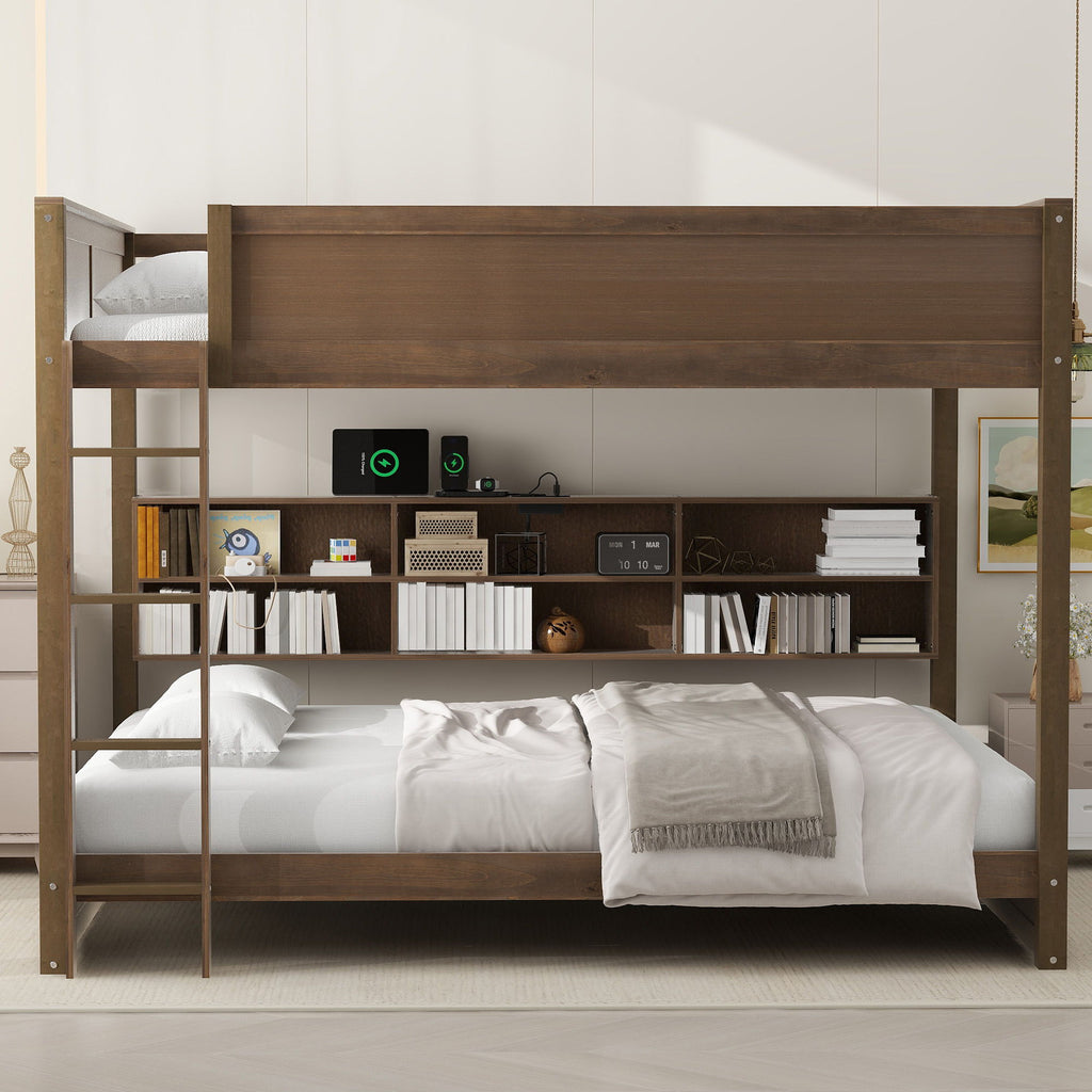 Bunk Bed With Storage Cabinets And USB Ports by Unique Piece Furniture