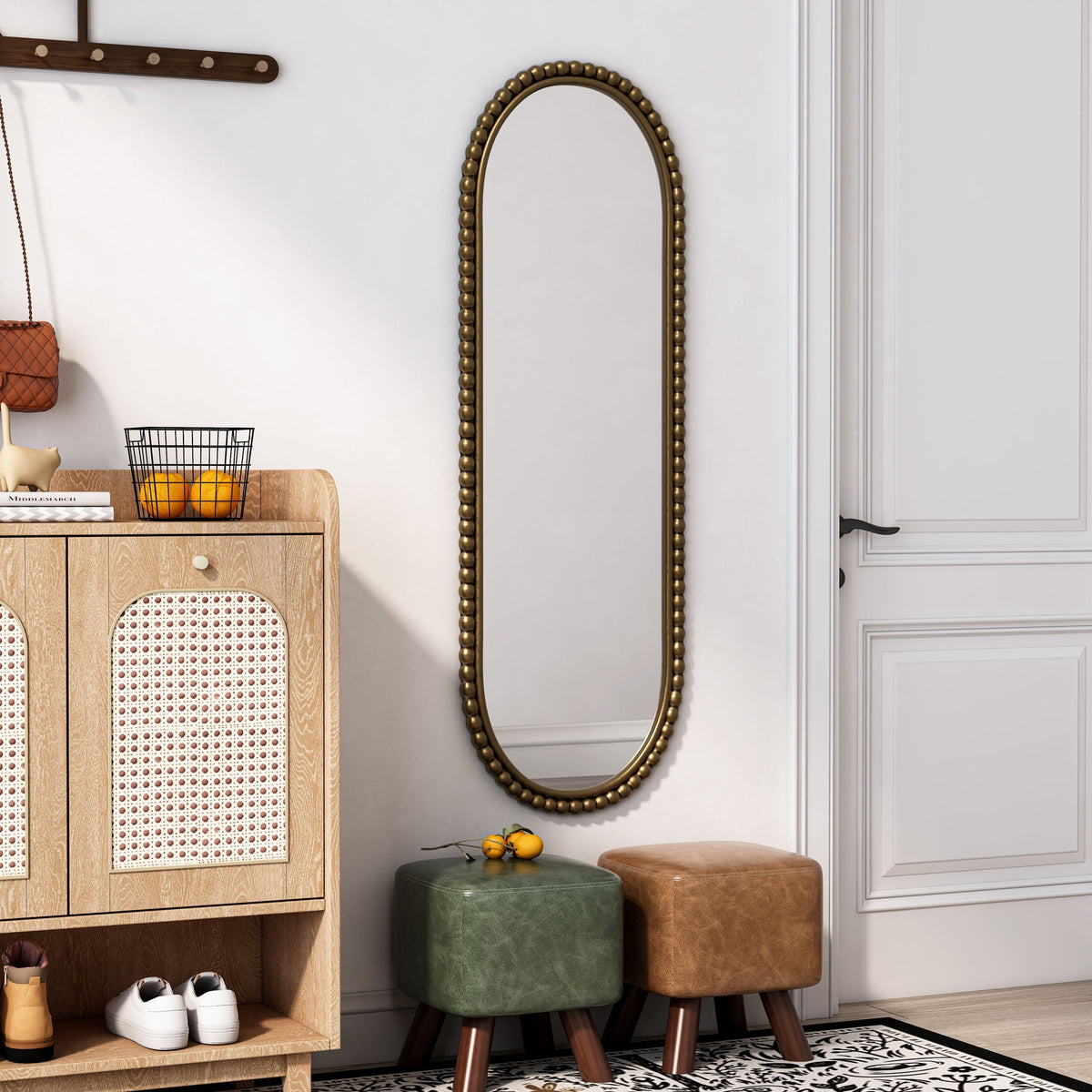 Oval Retro Mirror, Wall Hanging Mirror For Living Room by Unique Piece Furniture