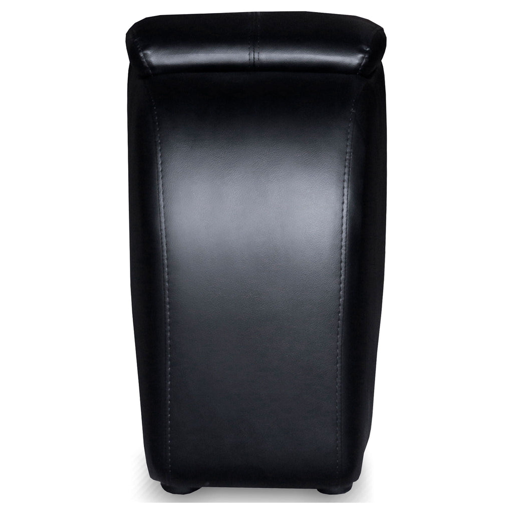 Cyrus Upholstered Home Theater Storage Wedge Console Black by Unique Piece Furniture