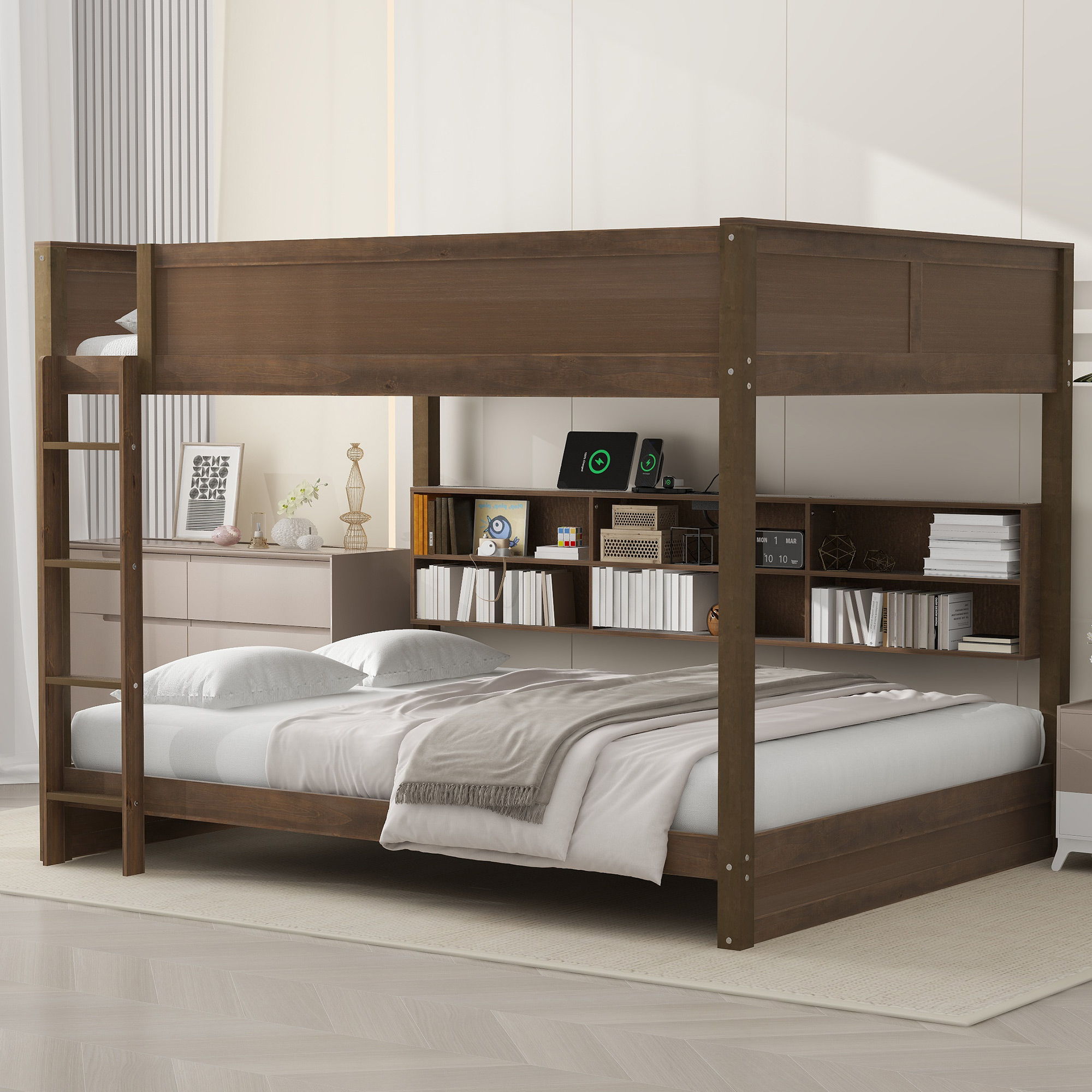 Bunk Bed With Storage Cabinets And USB Ports by Unique Piece Furniture
