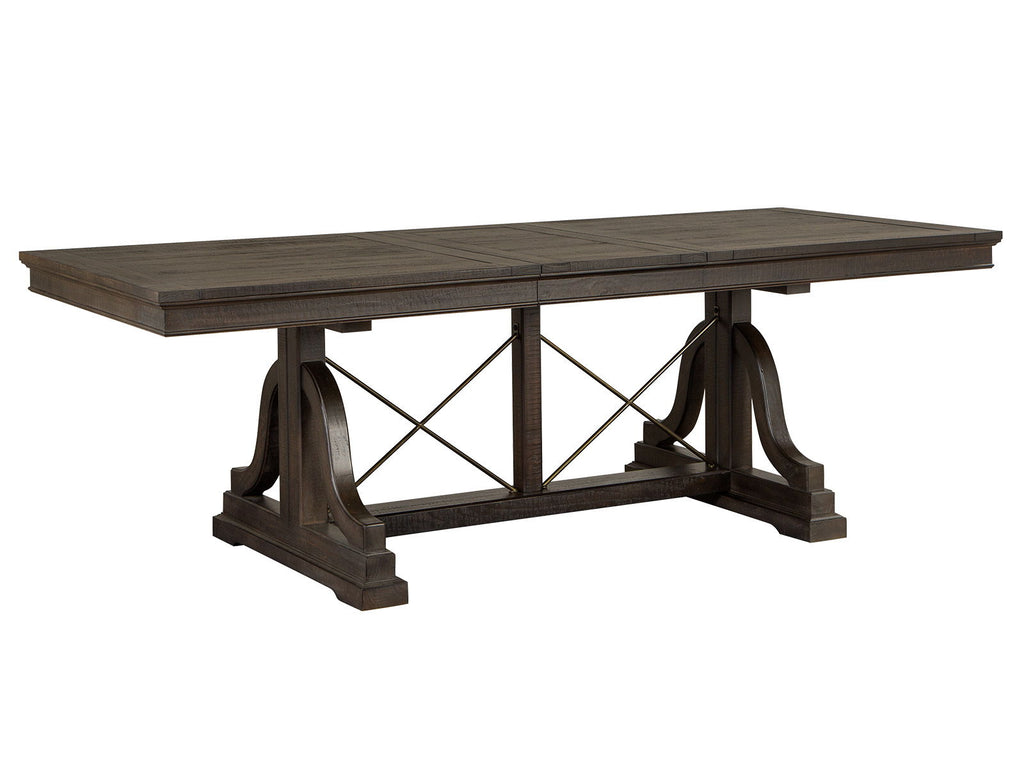 Westley Falls - Trestle Dining Table - Graphite by Unique Piece Furniture