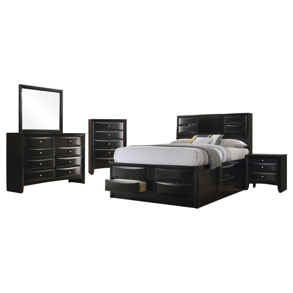 Briana 5-piece Eastern King Bedroom Set Black by Unique Piece Furniture