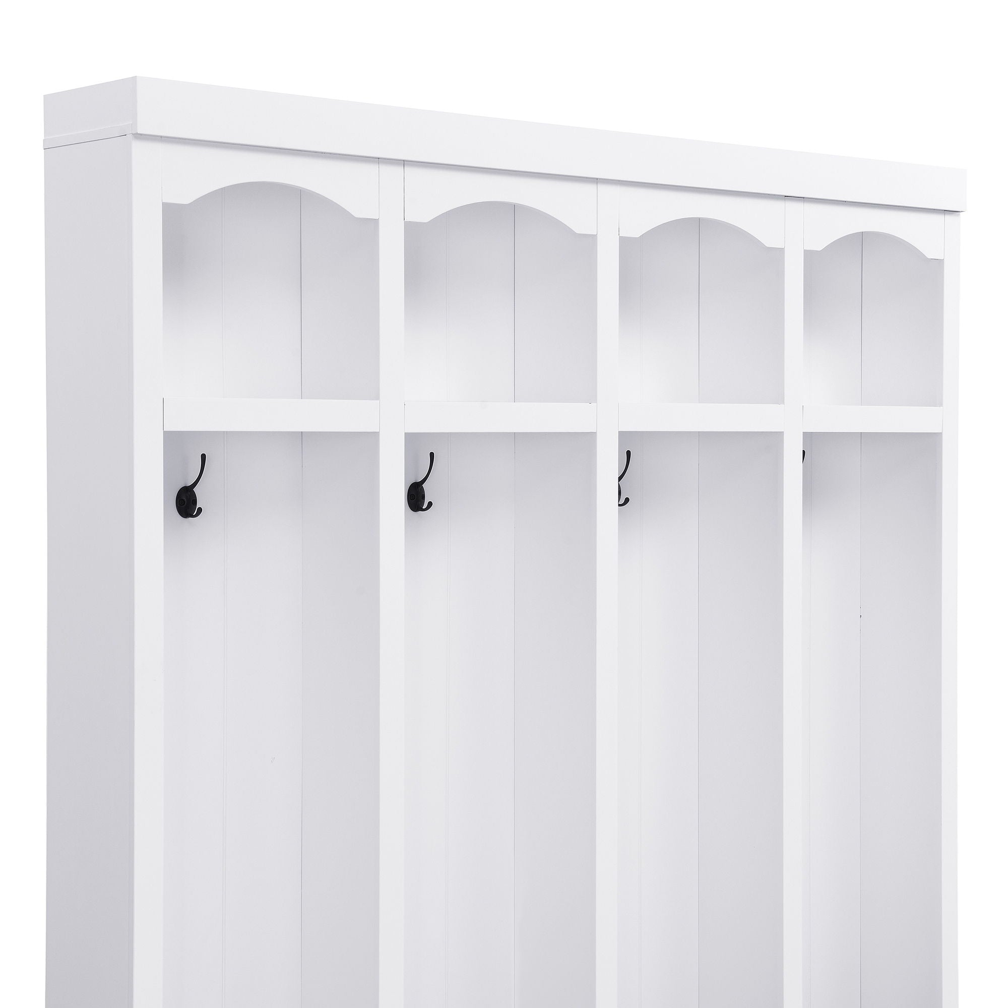 Entryway Hall Tree With Bench, 4 Hooks & Open Storage Space by Unique Piece Furniture