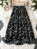 High Waist Slim Floral Maxi Skirt by SLATE Boutique & Gifts