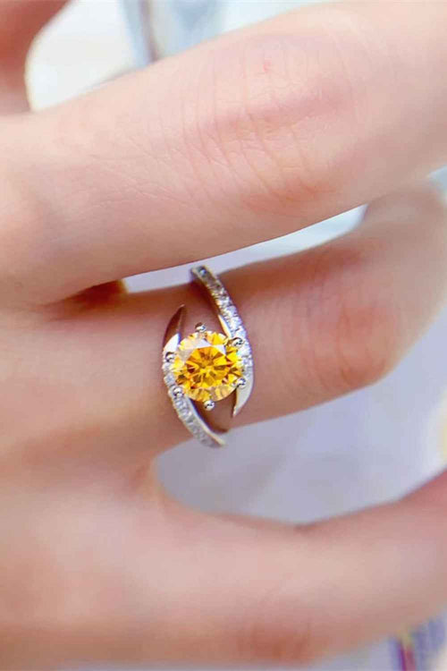 1 Carat Moissanite 925 Sterling Silver Ring by Wild and Free Boutique