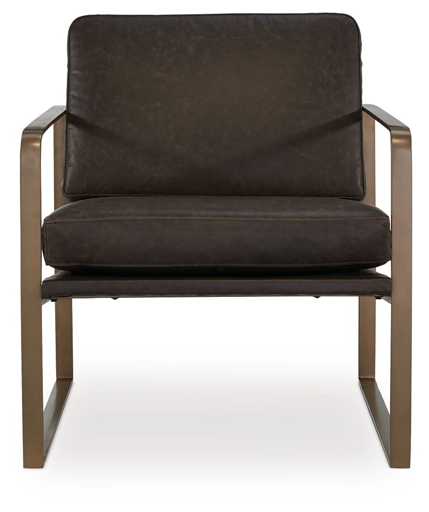 Bradett - Accent Chair - Dark Brown / Gold Finish by Unique Piece Furniture