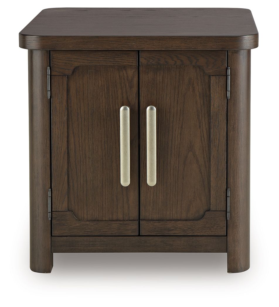 Breckington - Rectangular 2-door End Table - Dark Brown by Unique Piece Furniture