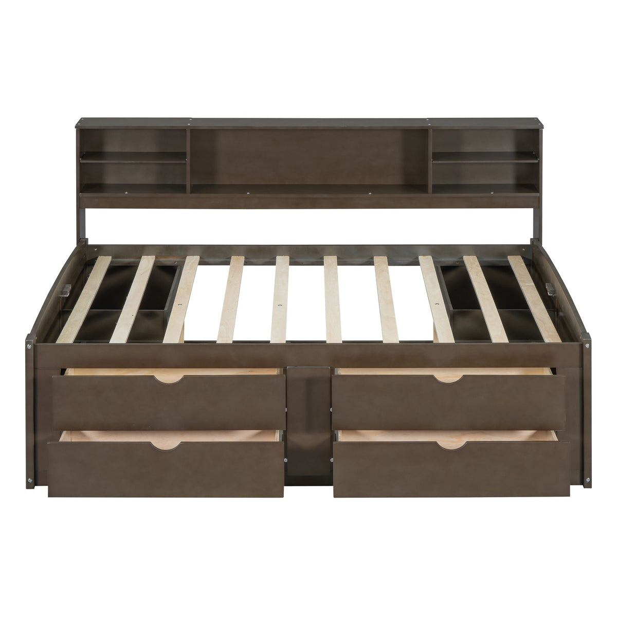 Daybed With 2 Bedside Cabinets, Upper Shelves And 4 Drawers by Unique Piece Furniture