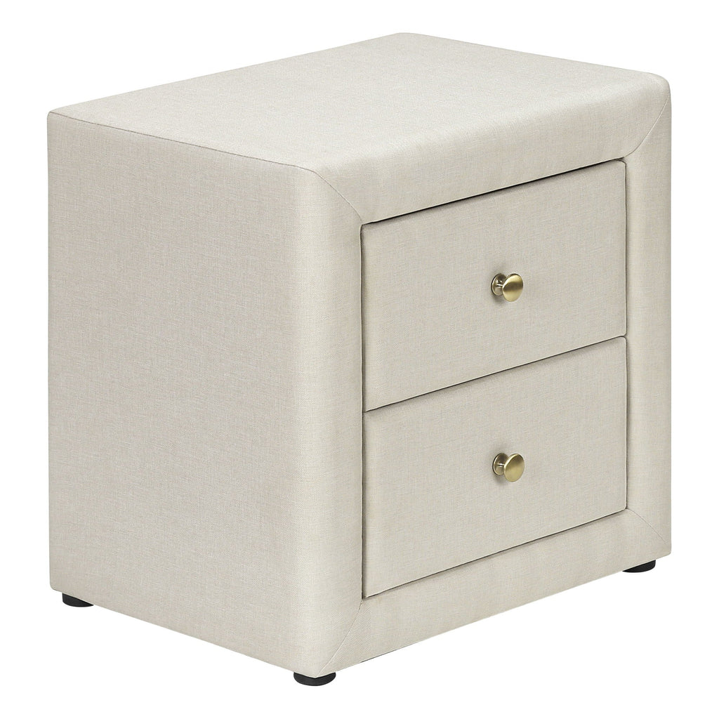 Nightstand, Storage Drawer Versatile Use, Upholstered, Transitional by Unique Piece Furniture
