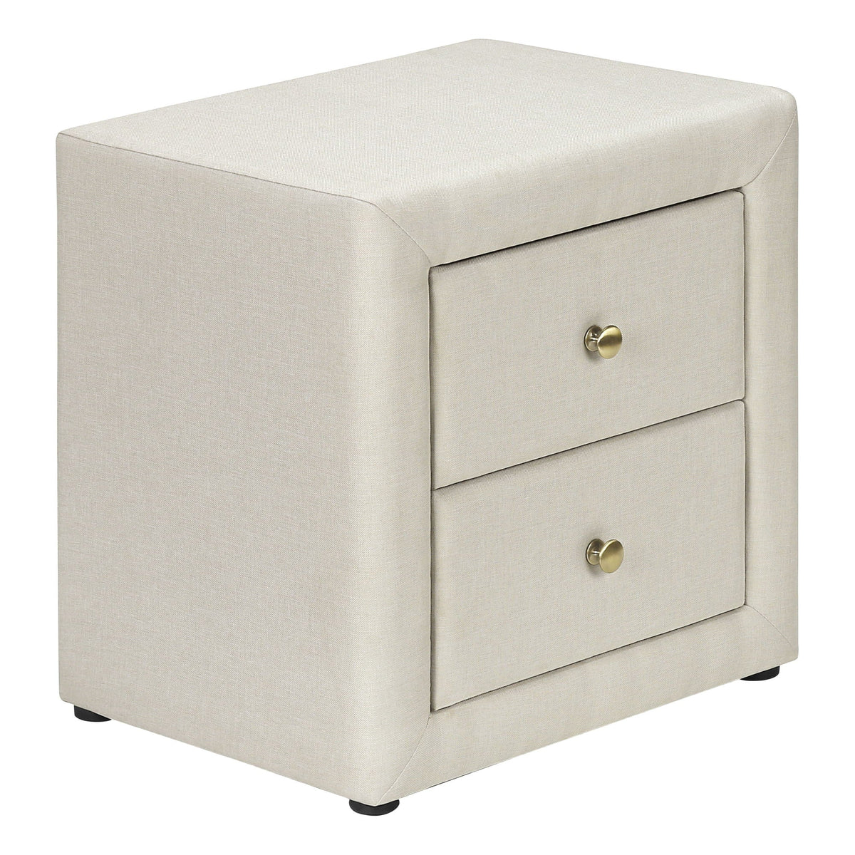 Nightstand, Storage Drawer Versatile Use, Upholstered, Transitional by Unique Piece Furniture