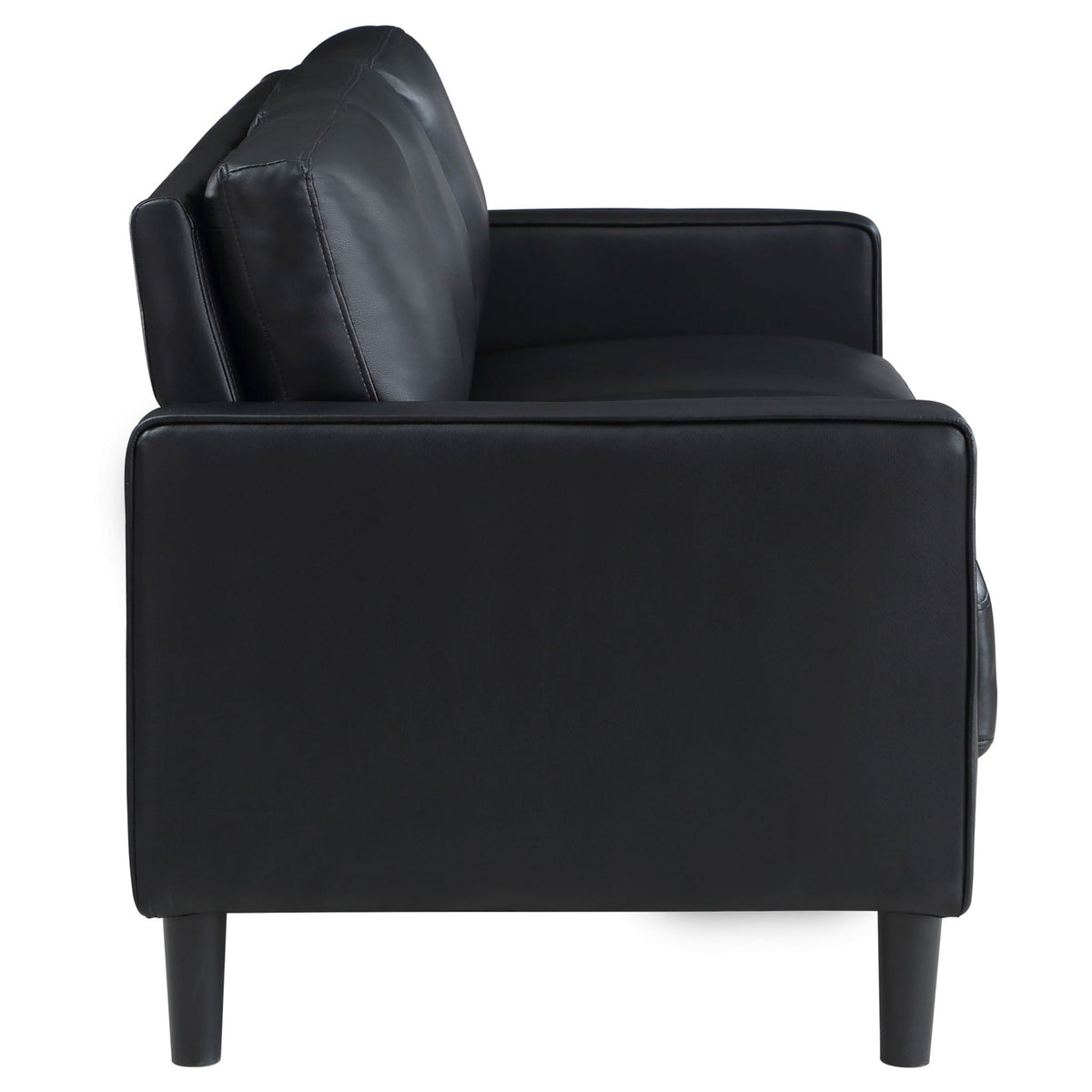 Ruth 3-piece Upholstered Track Arm Sofa Set Black by Unique Piece Furniture