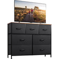 7 Drawer Dresser With Deep Storage And Wood Top Finish by ShipItFurniture