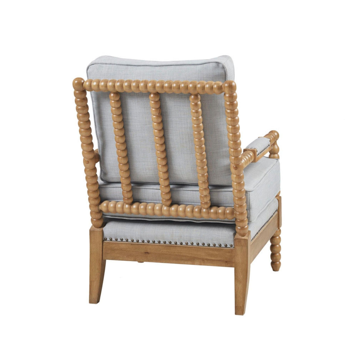 Arm Chair With Open Back Spindle Design, Padded Armrests by Unique Piece Furniture