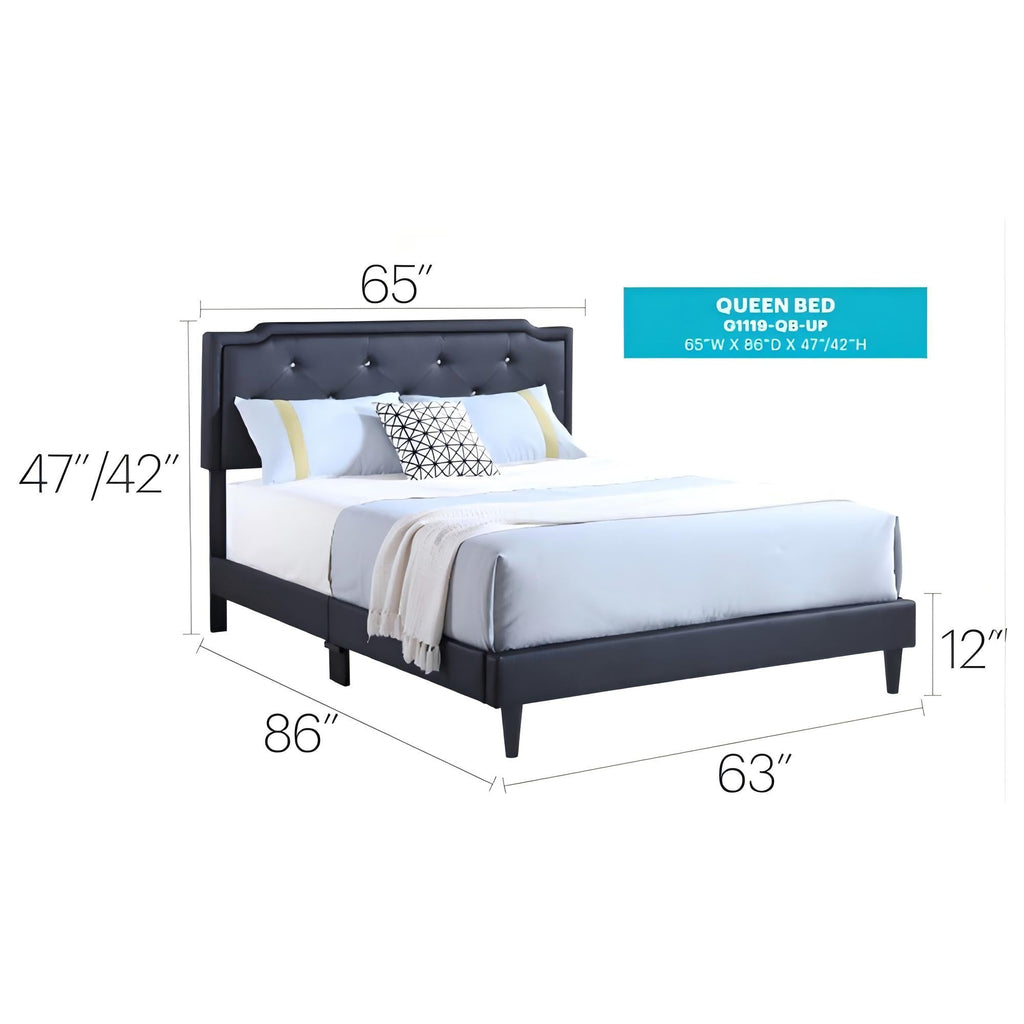 Button Tufted Bed Charming For Cozy Spaces by Unique Piece Furniture