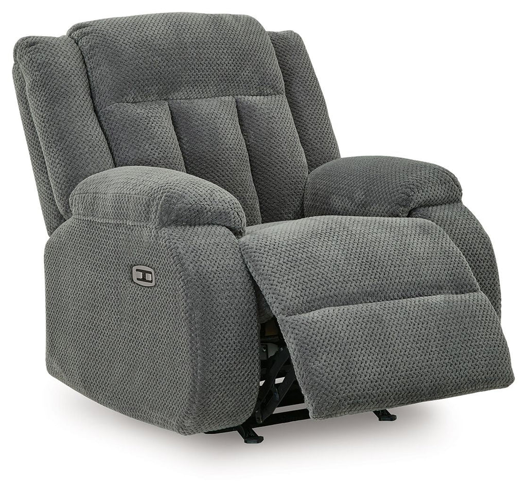 Observation - Power Rocker Recliner - Steel by Unique Piece Furniture