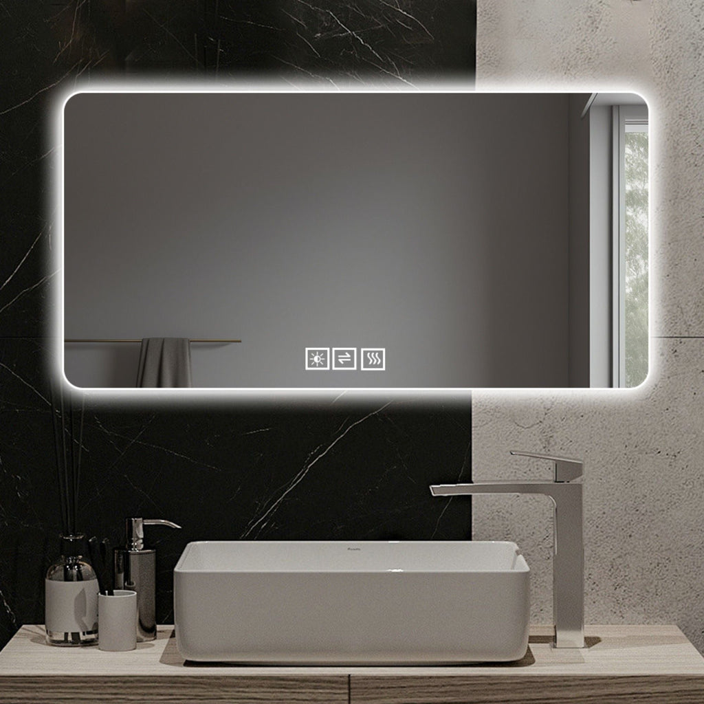 LED Bathroom Mirror With 3 Color Dimmable Backlight by Unique Piece Furniture