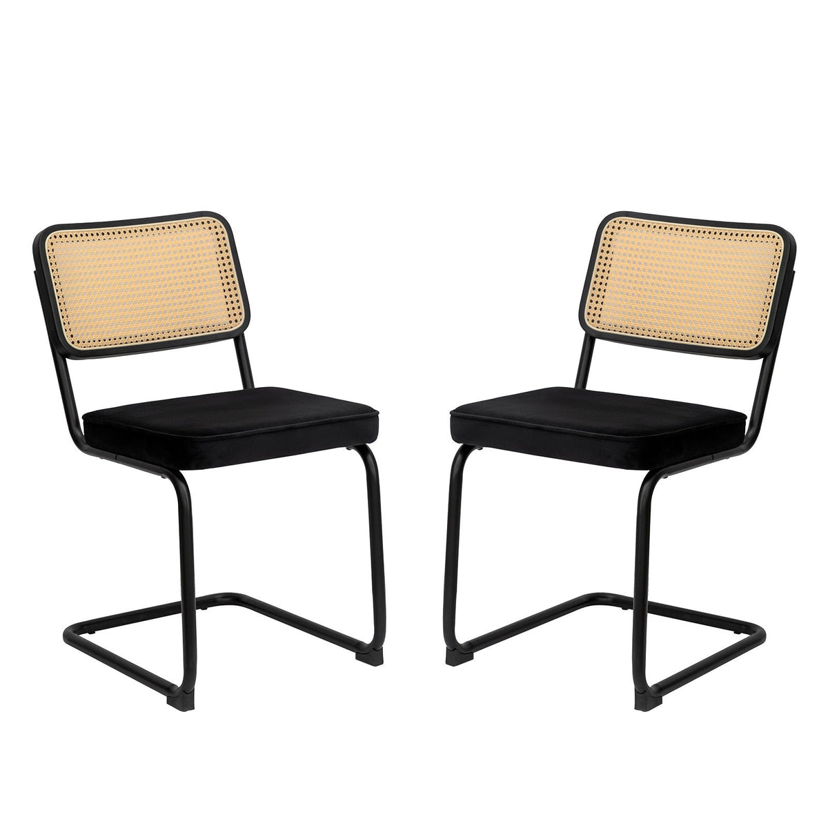 Rattan Side Accent Dining Chairs With Painted Legs (Set of 2) by Unique Piece Furniture