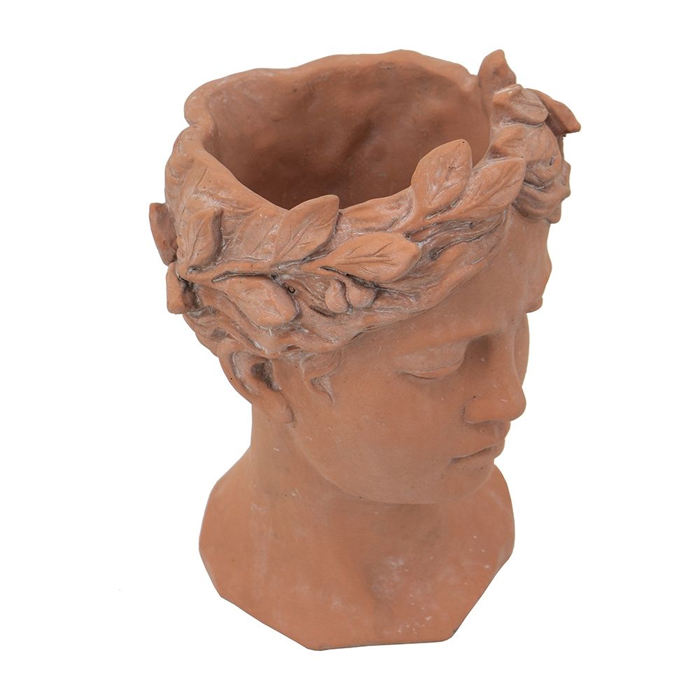 D7X11" Visage Head Bust Planter - Brown by Unique Piece Furniture