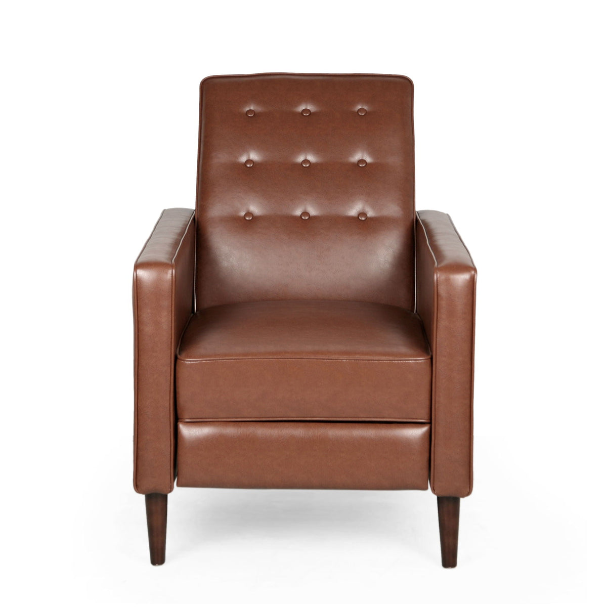 Mid-Century Modern Recliner With Button Tufted Waffle Stitch by Unique Piece Furniture