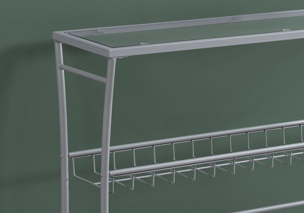 Accent Console Table For Entryway, Contemporary & Modern - Silver by Unique Piece Furniture