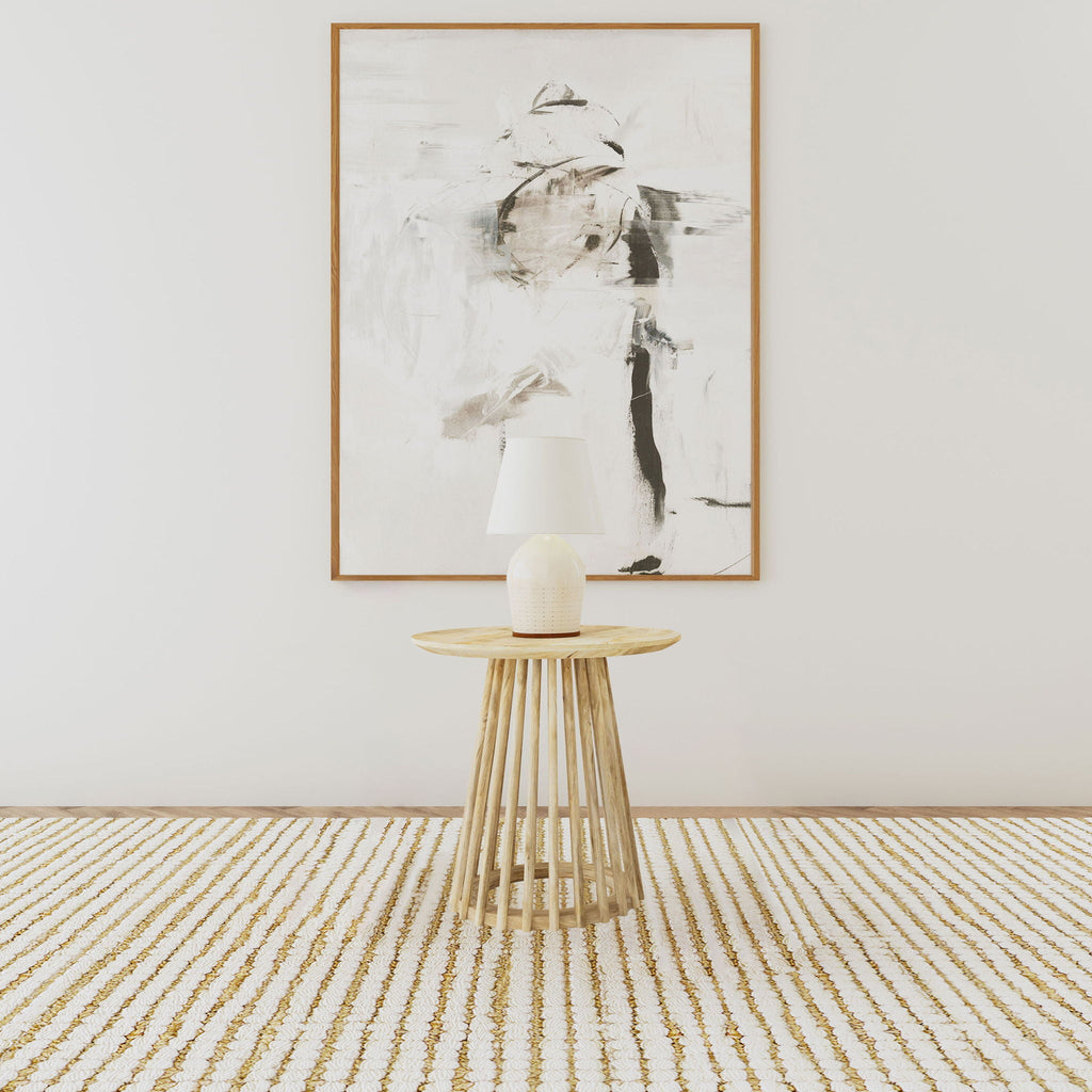 Touhy Round Solid Wood End Side Table Natural Mango by Unique Piece Furniture