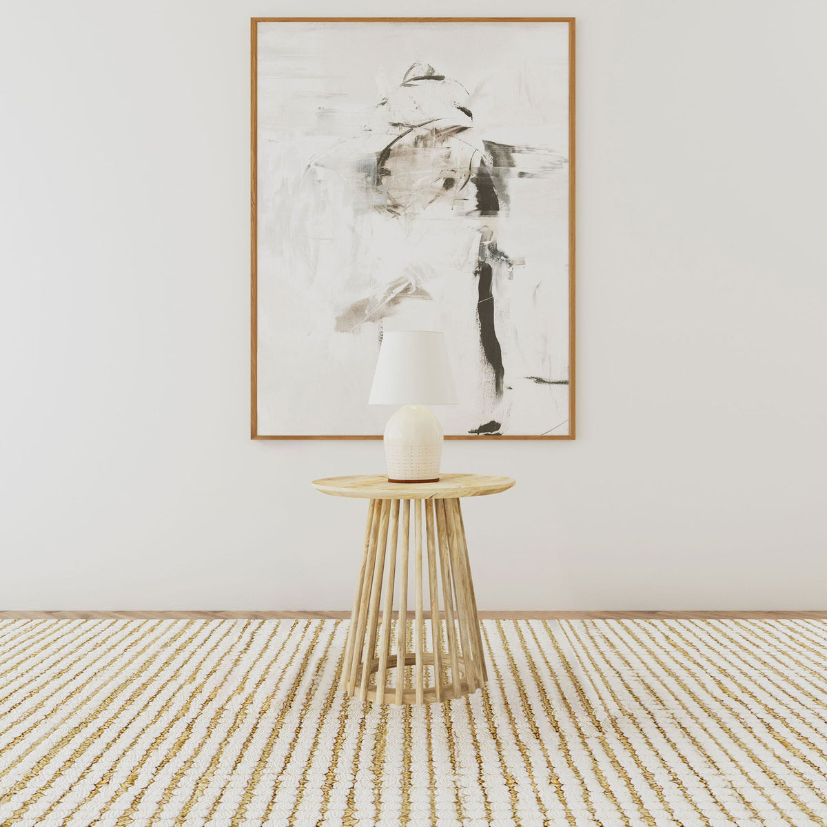 Touhy Round Solid Wood End Side Table Natural Mango by Unique Piece Furniture