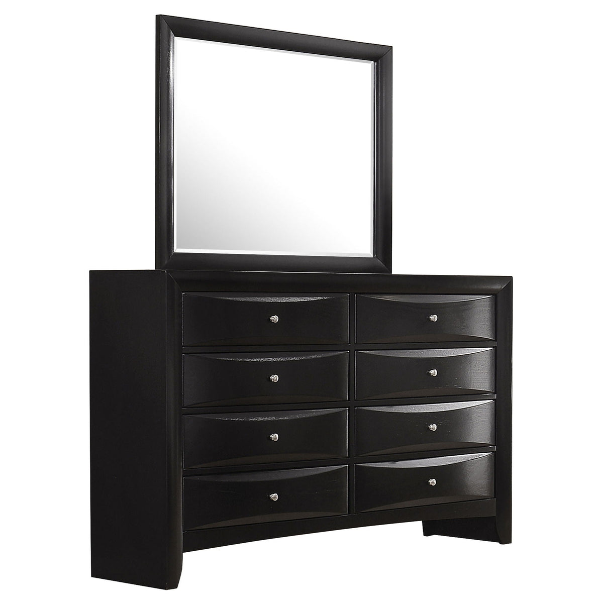 Briana 8-drawer Dresser with Mirror Black by Unique Piece Furniture