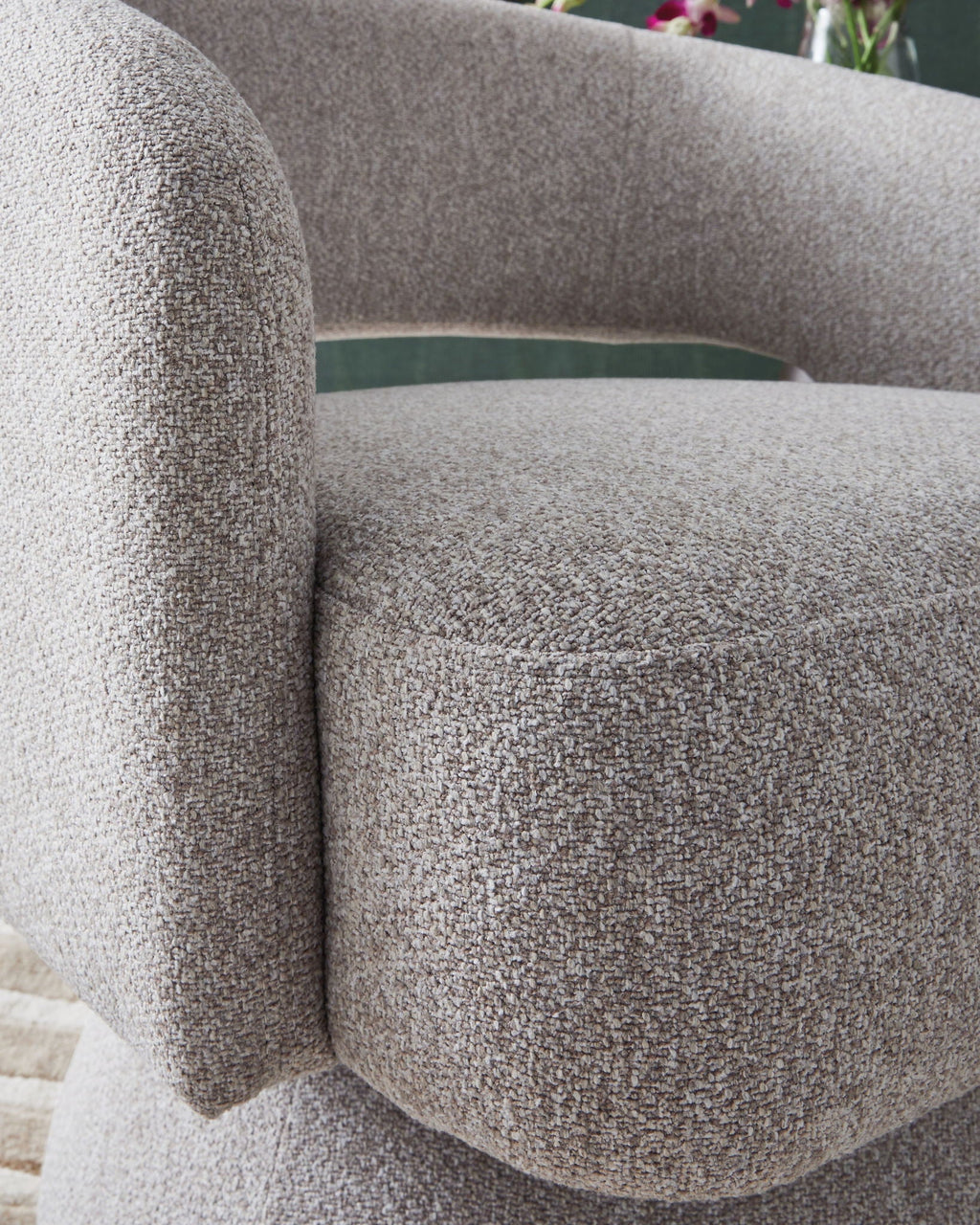 Nashkins - Swivel Accent Chair - Pebble by Unique Piece Furniture