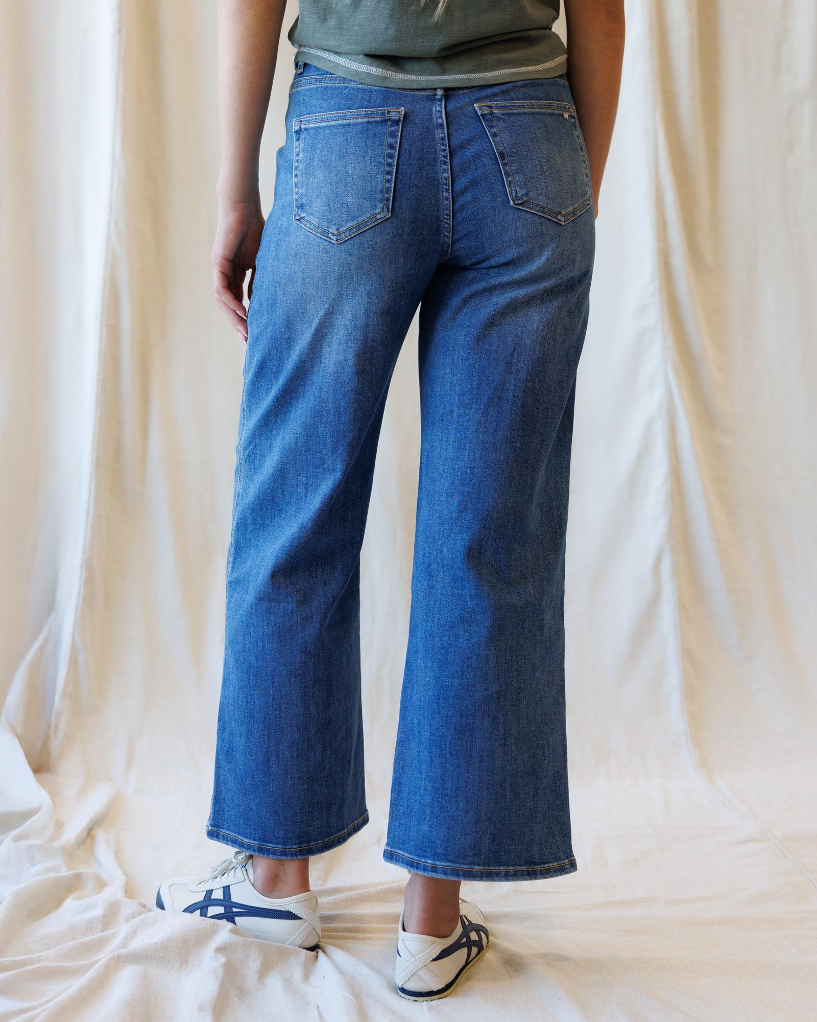 High Rise Seamed Wide Leg Ankle by Downeast