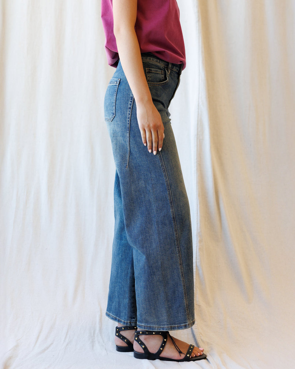 Super High Ankle Wide Leg Flattering Seam by Downeast