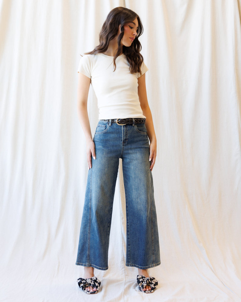 Super High Ankle Wide Leg Flattering Seam by Downeast