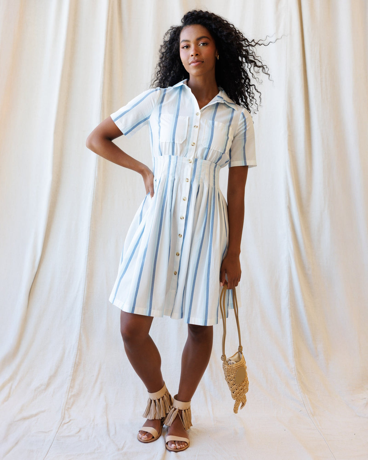Seaside Stripe Dress by Downeast