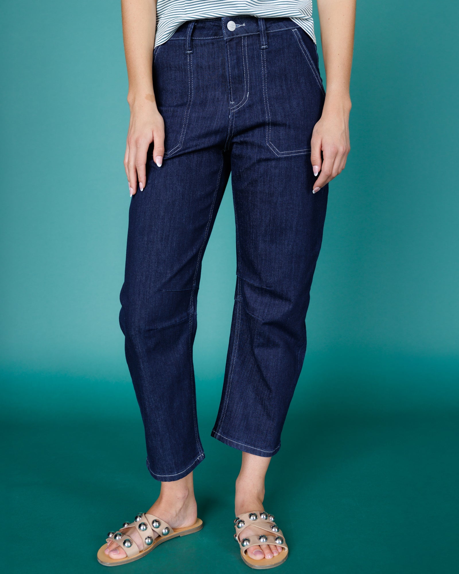 Super High Rise Barrel-Leg Jeans by Downeast