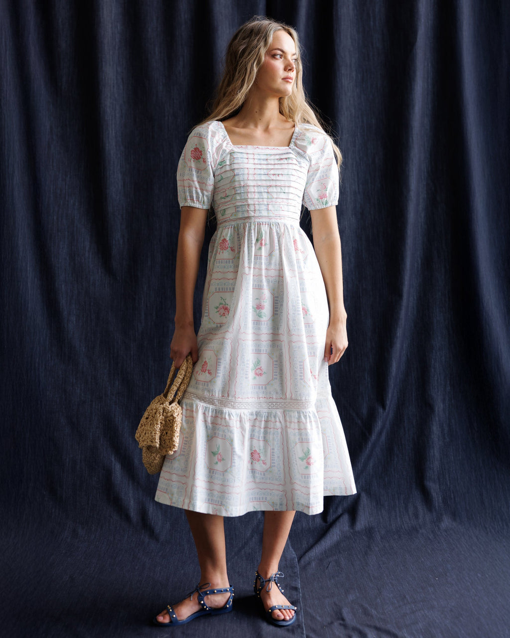 Cross Stitch Crochet Dress by Downeast