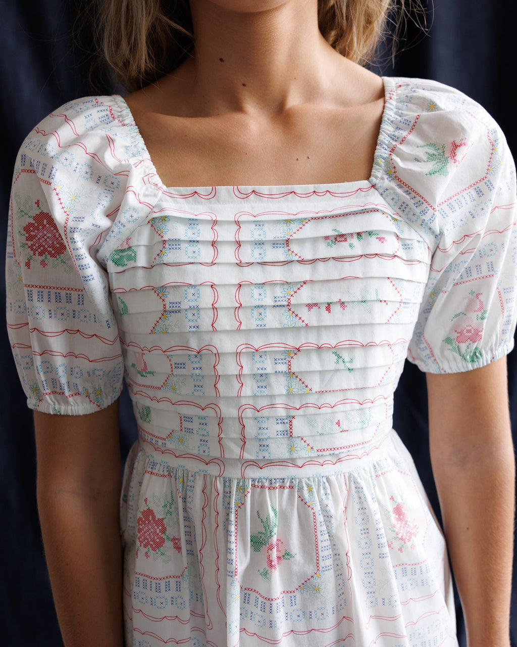 Cross Stitch Crochet Dress by Downeast