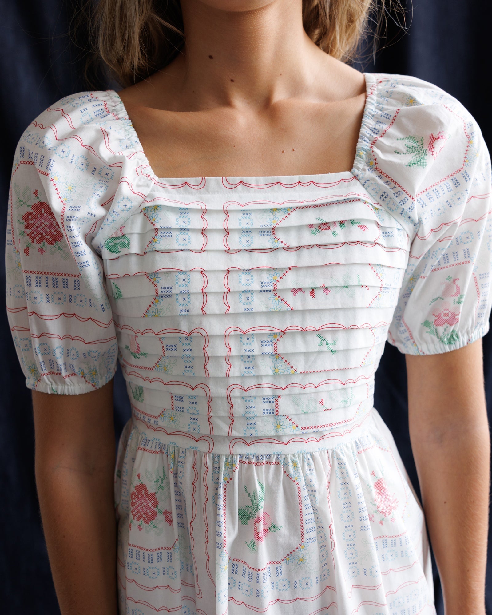 Cross Stitch Crochet Dress by Downeast