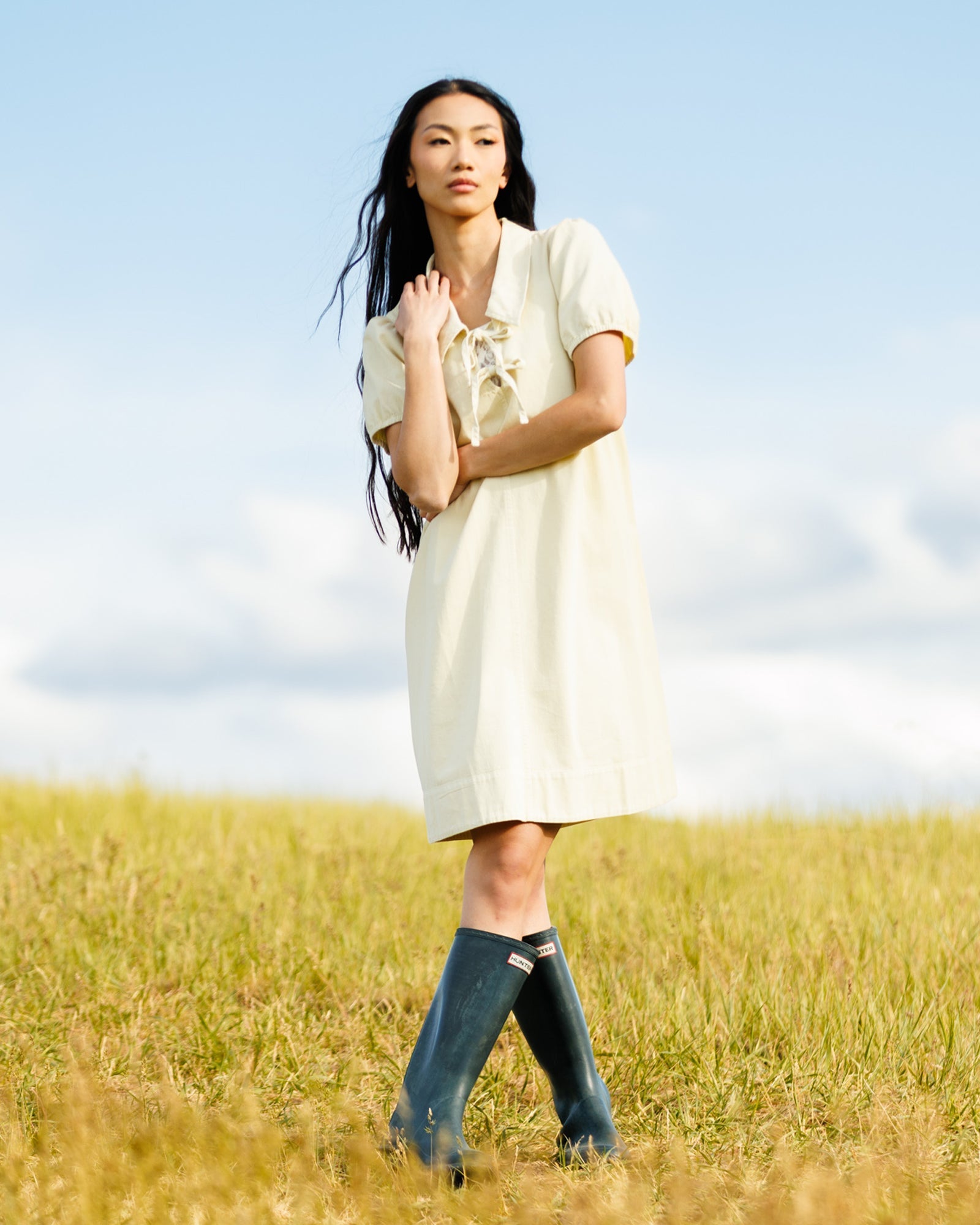 Demure Denim Dress by Downeast