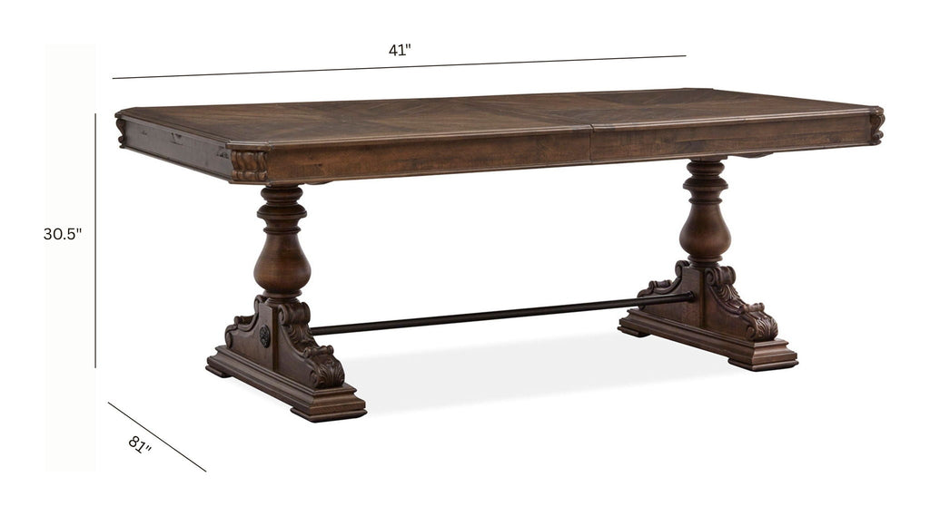 Durango - Trestle Dining Table - Willadeene Brown by Unique Piece Furniture