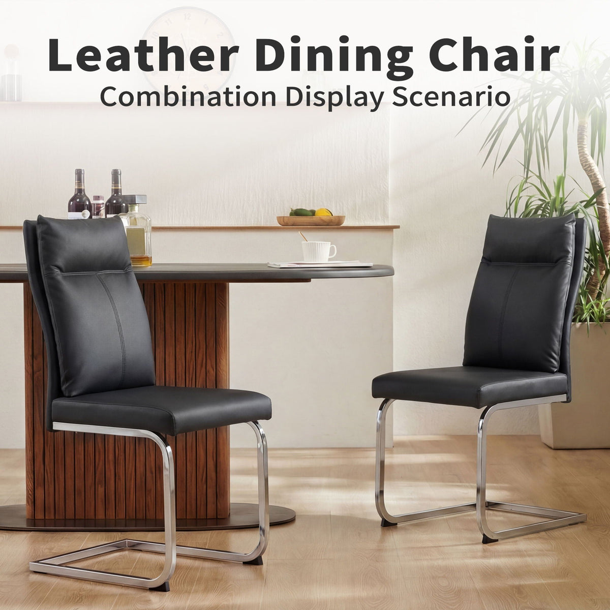 Modern Dining Chair SetWith Soft Cushion Backrest (2 Pieces) by Unique Piece Furniture