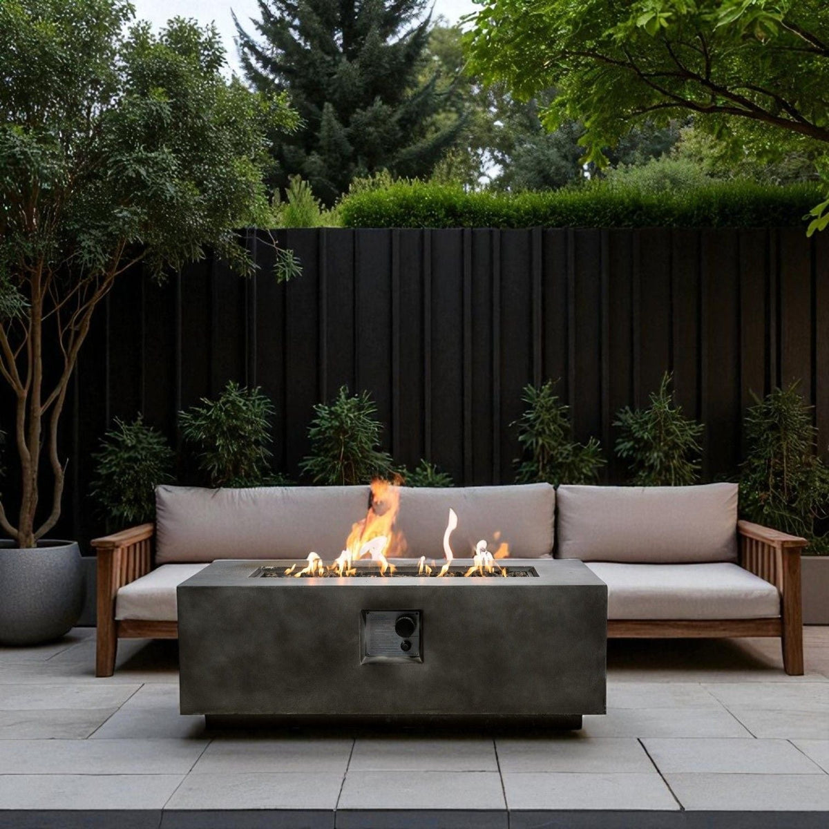 Lightweight Design Propane / Natural Gas Fire Pit Table by Unique Piece Furniture