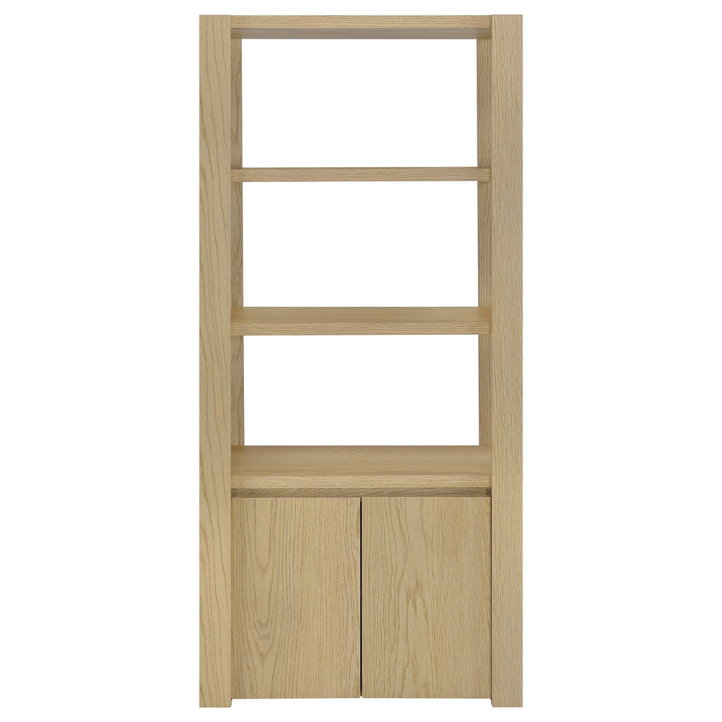 Laurelton 3-shelf Media Tower Tall Pier Cabinet Light Oak by Unique Piece Furniture