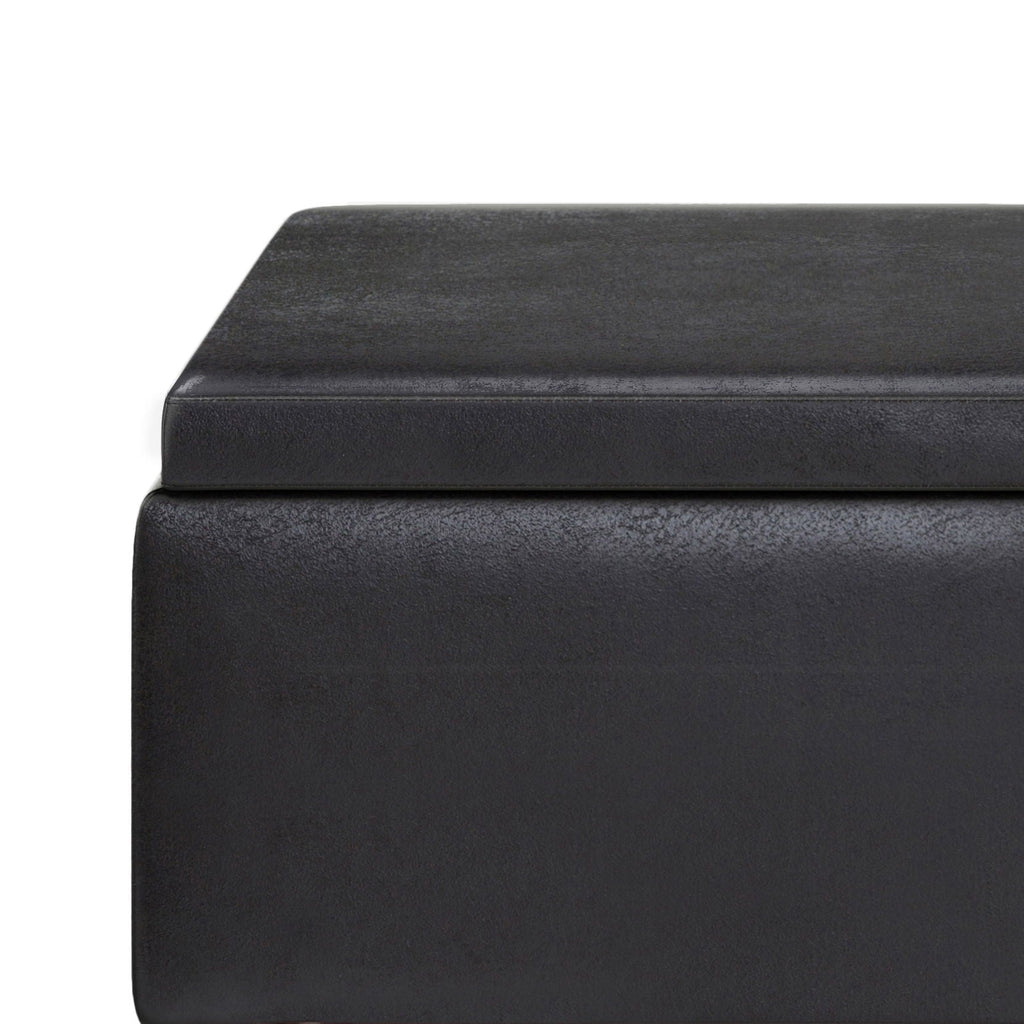 Owen - Tray Top Small Coffee Table Upholstered Storage Ottoman by Unique Piece Furniture