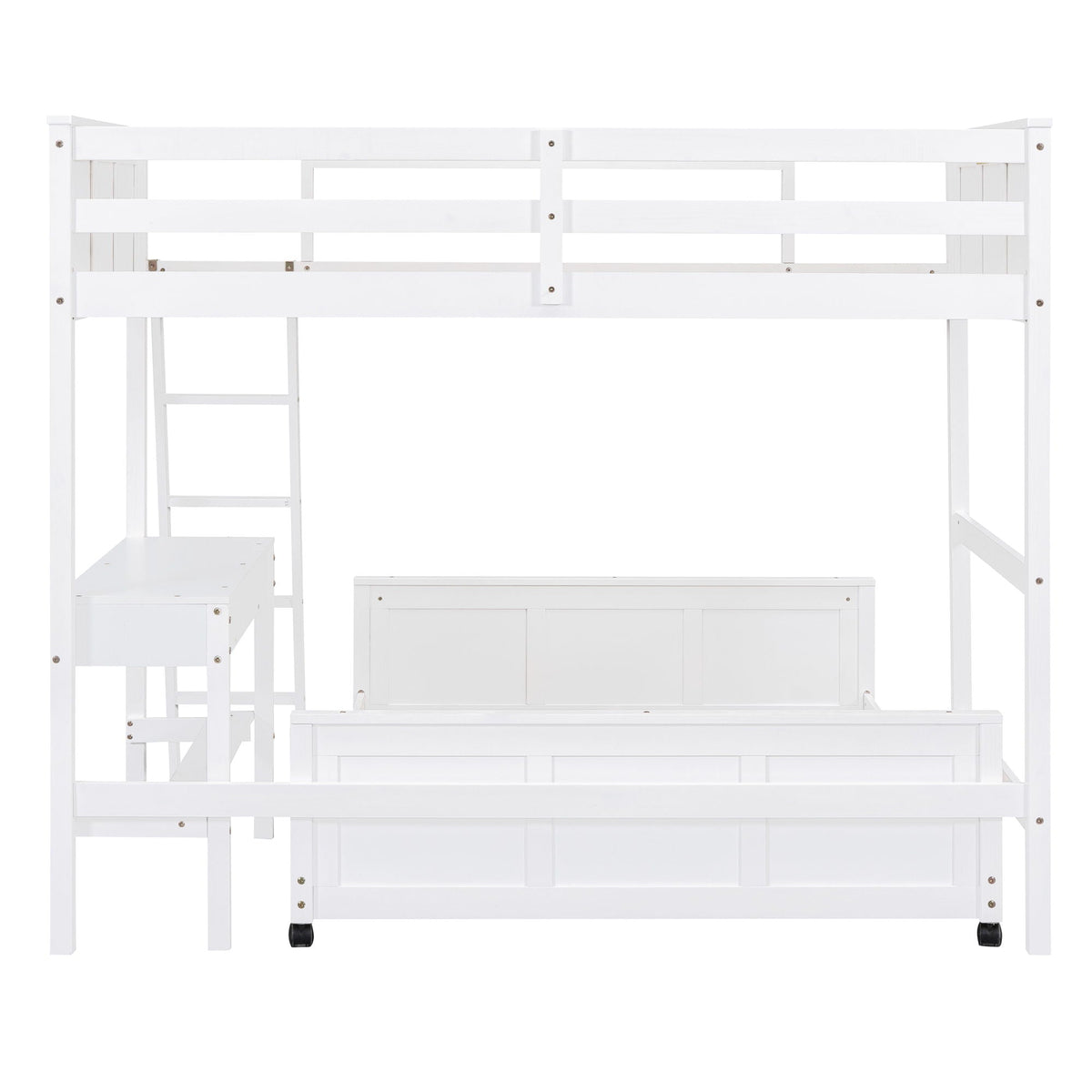 Full Over Full Bunk Bed With Desk by Unique Piece Furniture