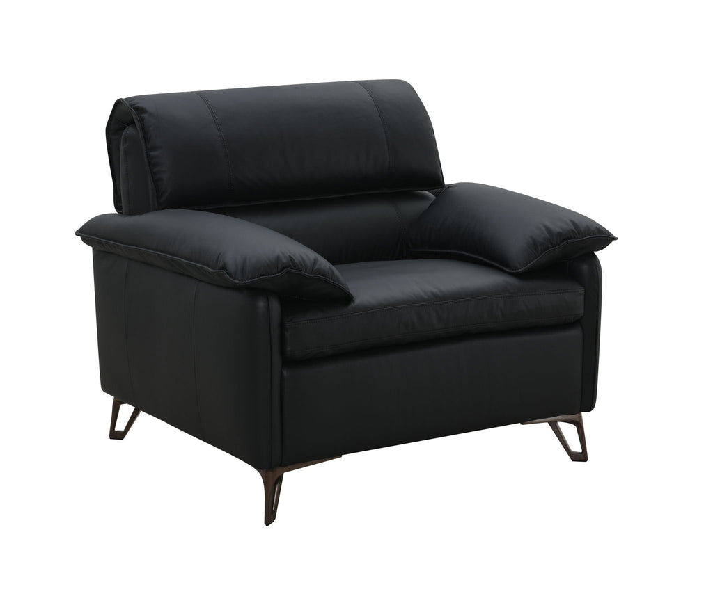 Eilene - Top Grain Leather Chair - Black by Unique Piece Furniture