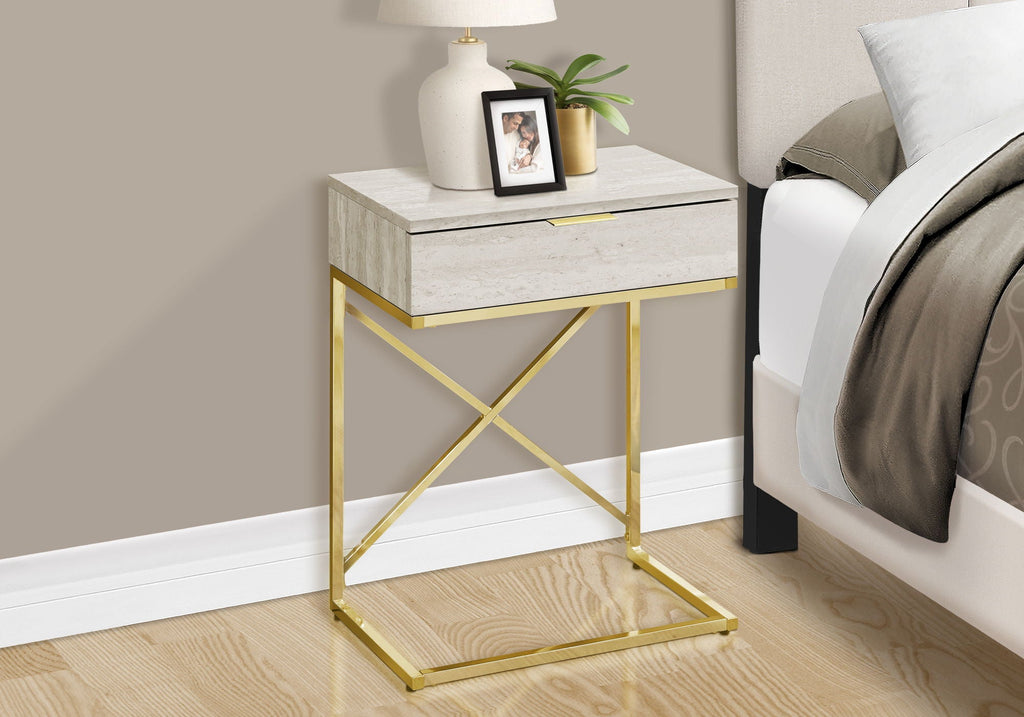 Accent Side Table, Storage Drawer, Spacious Tabletop, Contemporary & Modern by Unique Piece Furniture