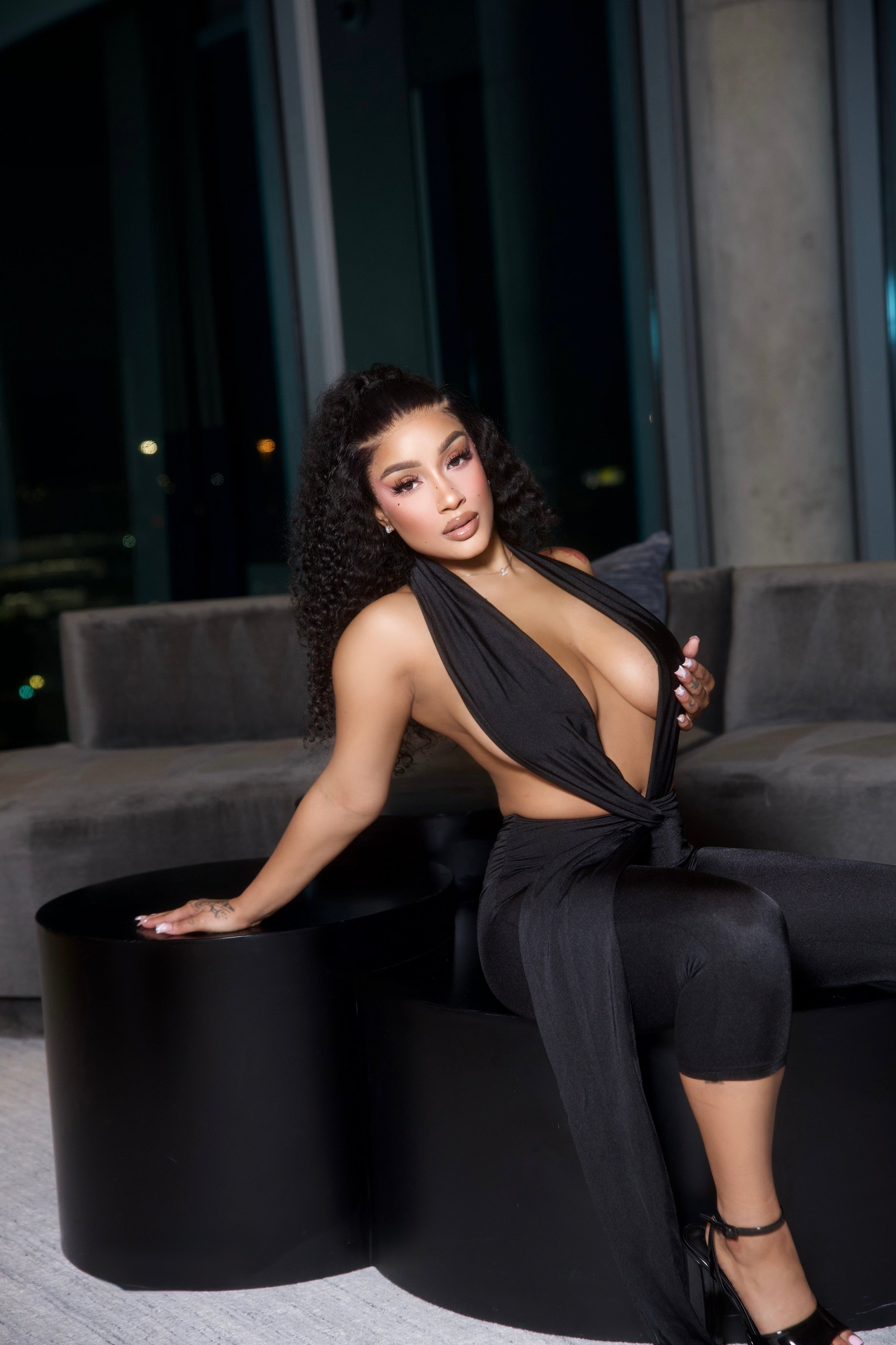 Sexy Halter Blackless Jumpsuit by DALOVELY STYLE